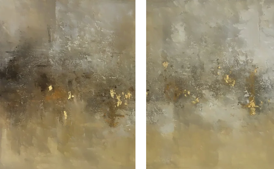 Goldene Wolken – handgemaltes Leinwandgemälde