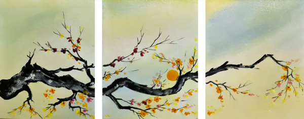 stenske slike Japonske češnje VIII