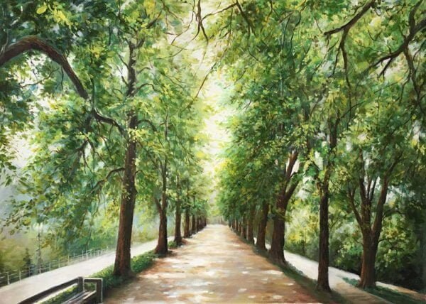 Canvas painting: Alleyway at Ljubljana Castle