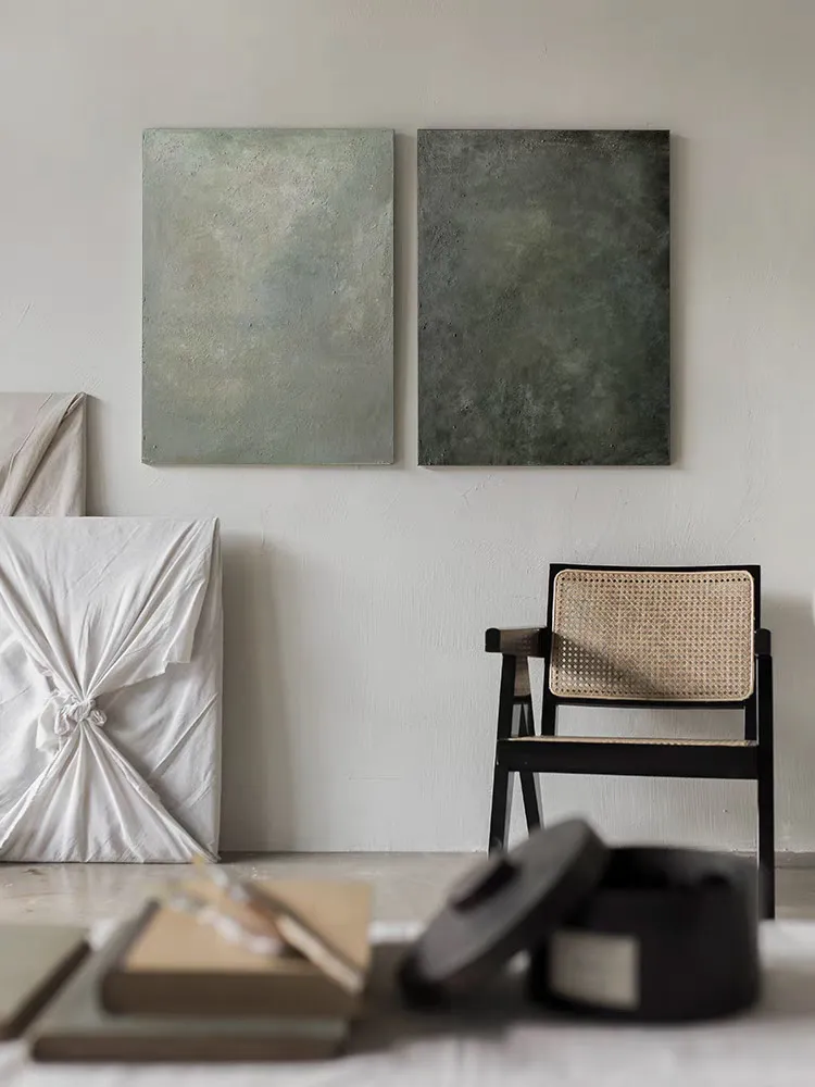 Stenske slike D29 Umetniška slika - Olivna sivina - ročno slikana umetniška slika - olje na platnu