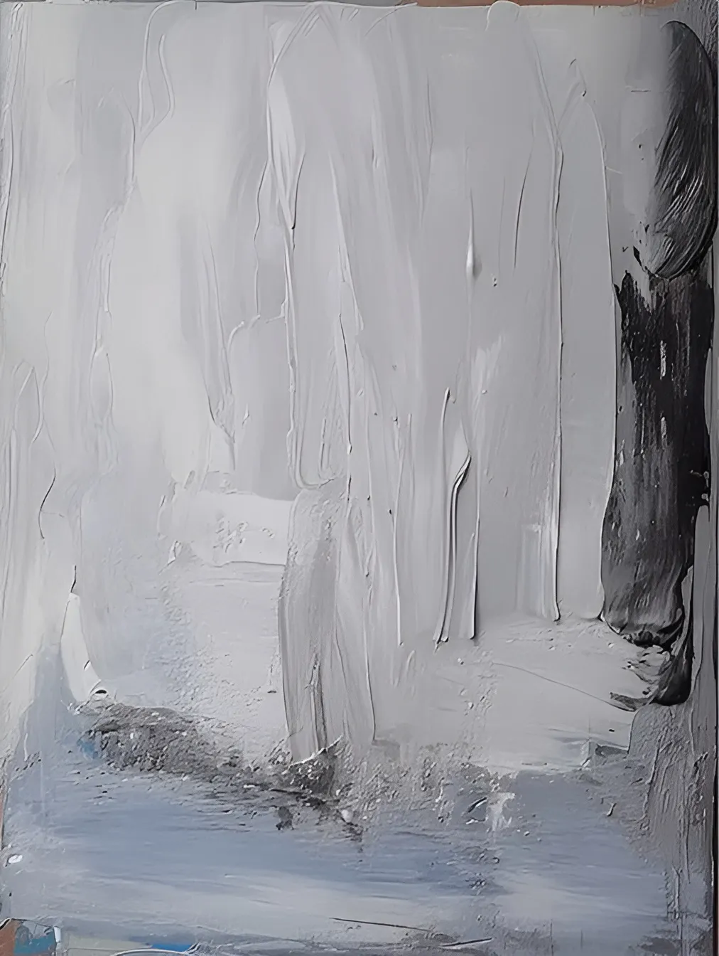 Decorative painting - White Meditation - oil painting reproduction for the living room - on canvas