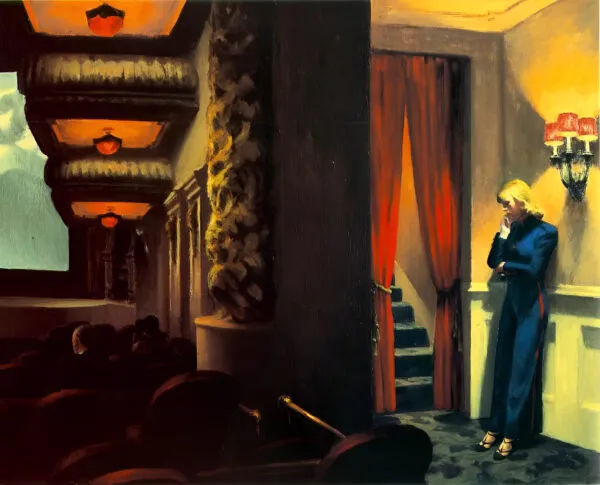 Edward Hopper - New Yorker Film - Kunstgemälde auf Leinwand - handgemaltes Gemälde