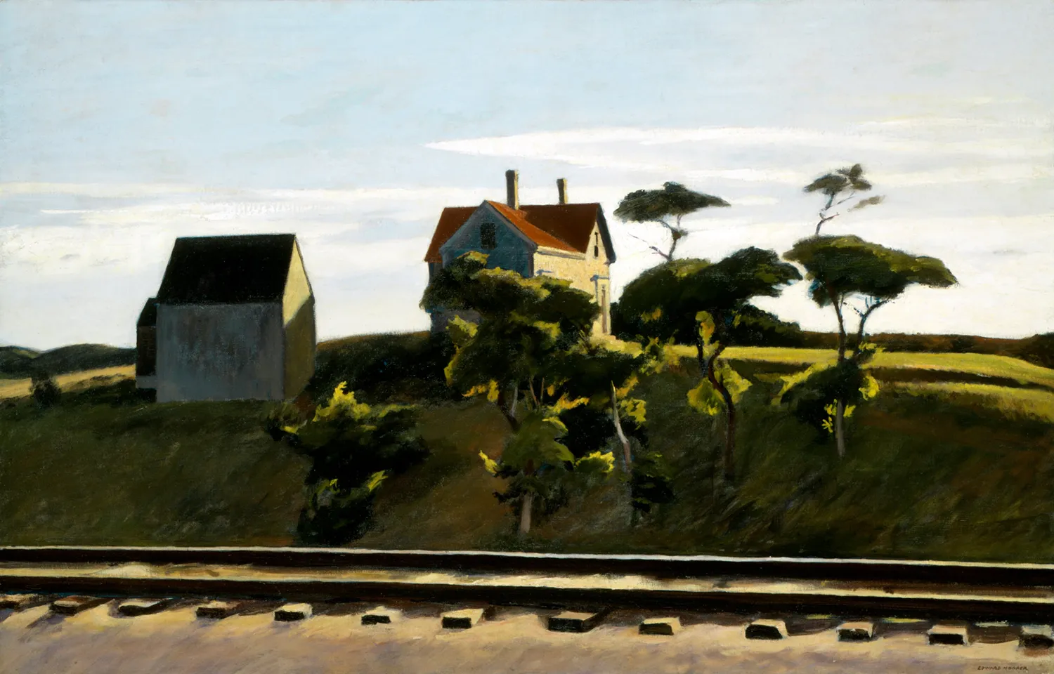 Edward Hopper - New York, New Haven und Hartford - handgemaltes Kunstgemälde - Gemälde in Öl auf Leinwand