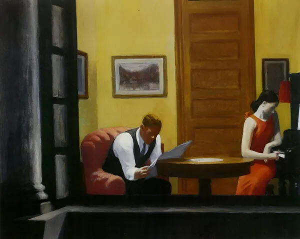 Edward Hopper - Zimmer in New York - Kunstgemälde für das Wohnzimmer - Gemälde auf Leinwand als Reproduktion