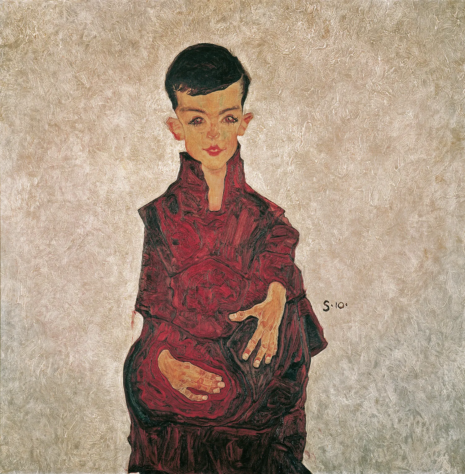 Egon Schiele - Portrait of Herbert Reiner (Reiner Boy) - oil painting reproduction for the living room - on canvas