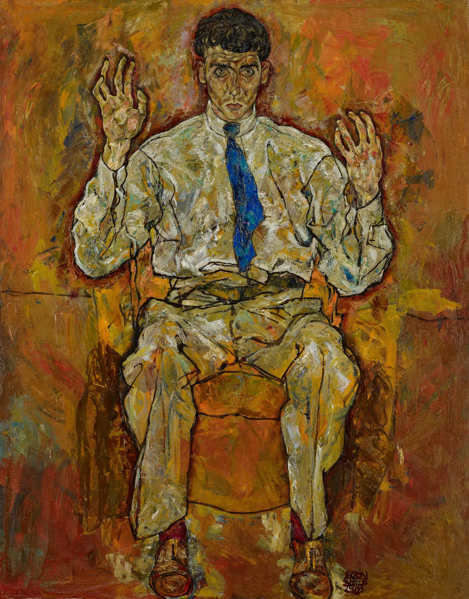 Egon Schiele - Portrait of Paris von Gütersloh - oil painting reproduction for the living room - on canvas