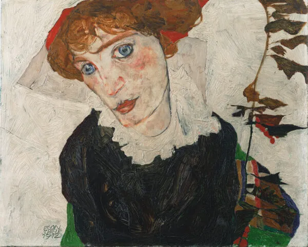 Egon Schiele - Portret Wally Neuzil - ročno slikana umetniška slika - olje na platnu