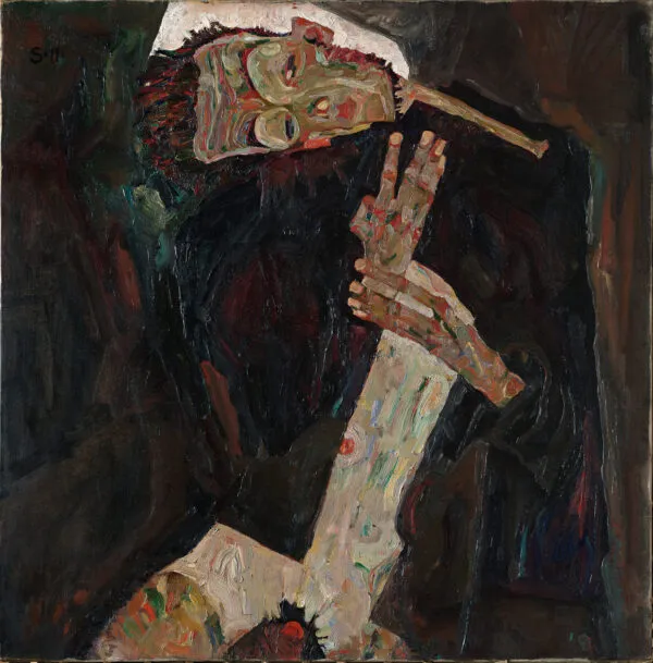 Egon Schiele - Lirik - umetniška slika na platnu - ročno slikana reprodukcija