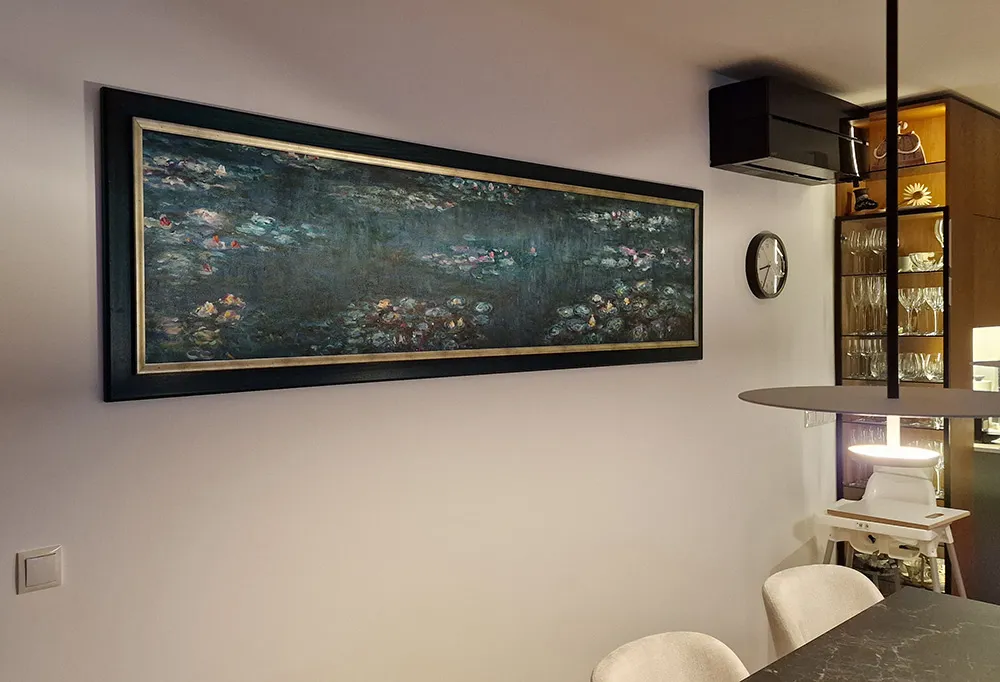 Claude Monet – The Water Lilies – Green Reflections – hand-painted oil painting reproduction on canvas, wall art Claude Monet - The Water Lilies - Green Reflections - oil painting reproduction for the living room - on canvas
