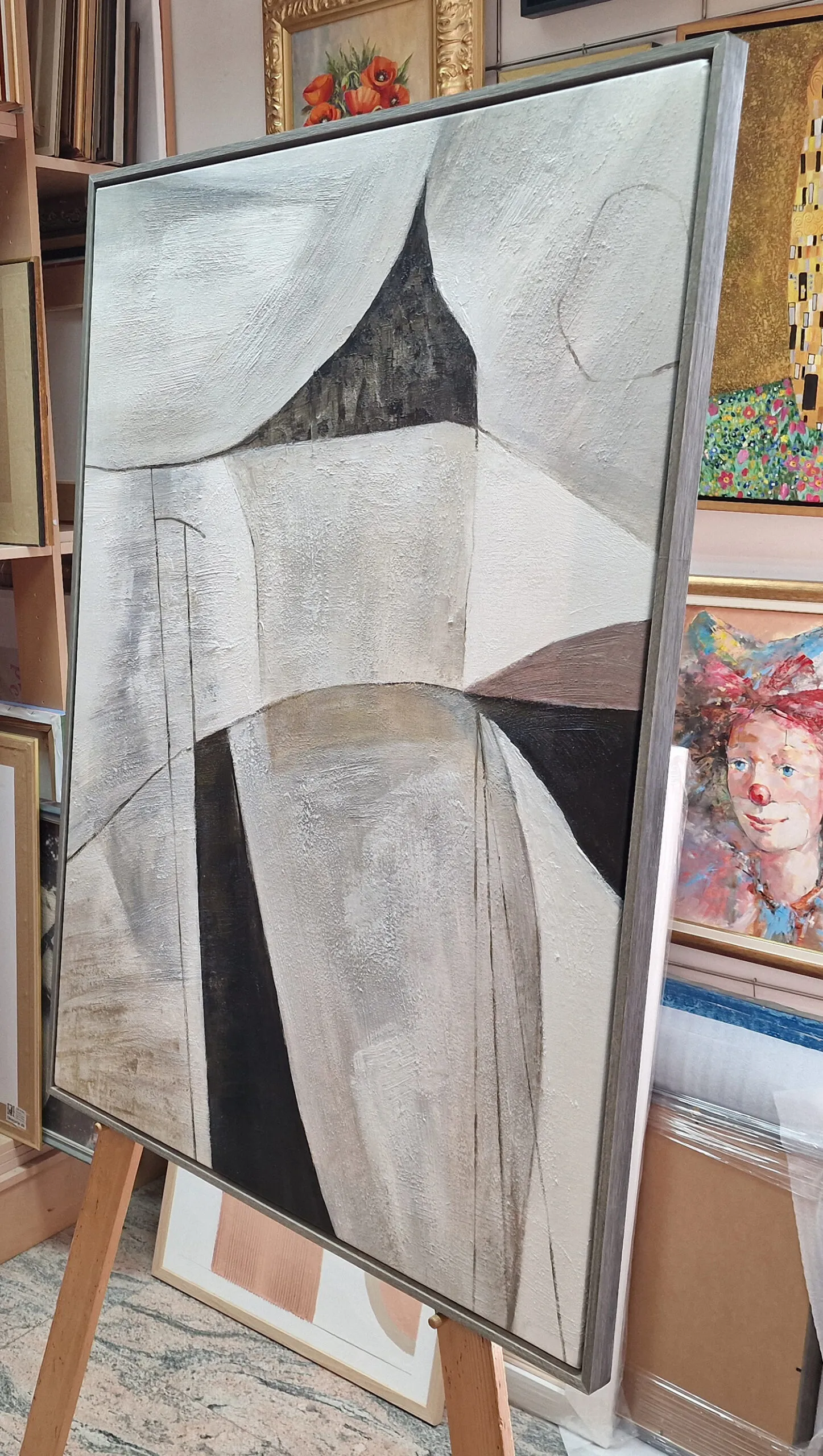 Decorative painting - White Forms - hand-painted oil painting reproduction - oil on canvas
