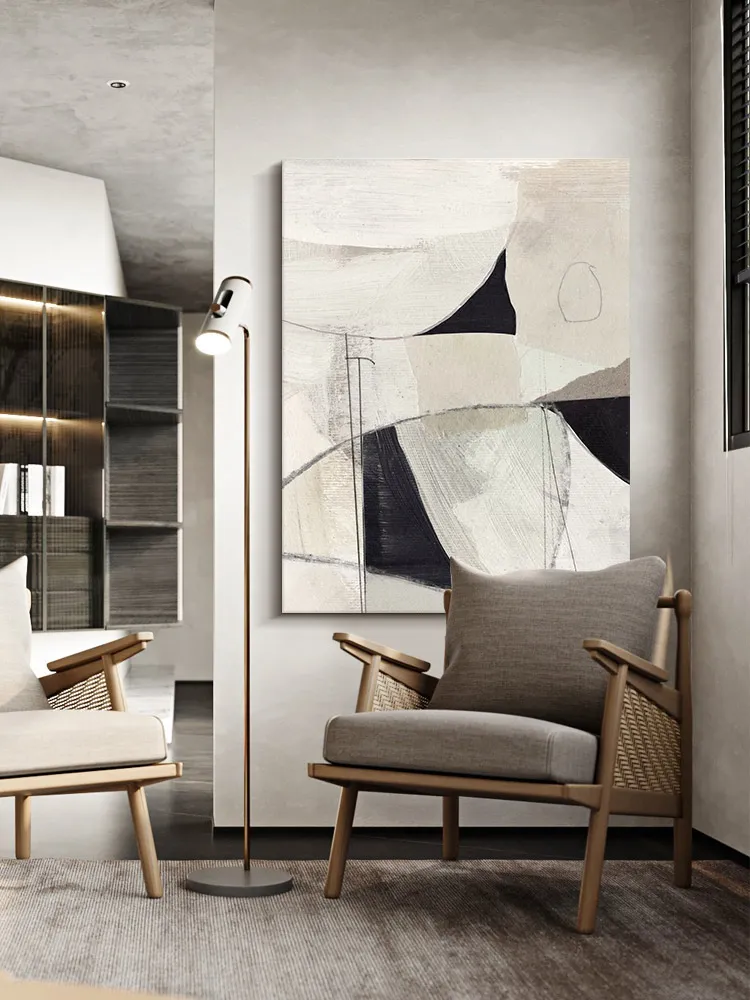 Decorative painting - White Forms - hand-painted oil painting reproduction - oil on canvas