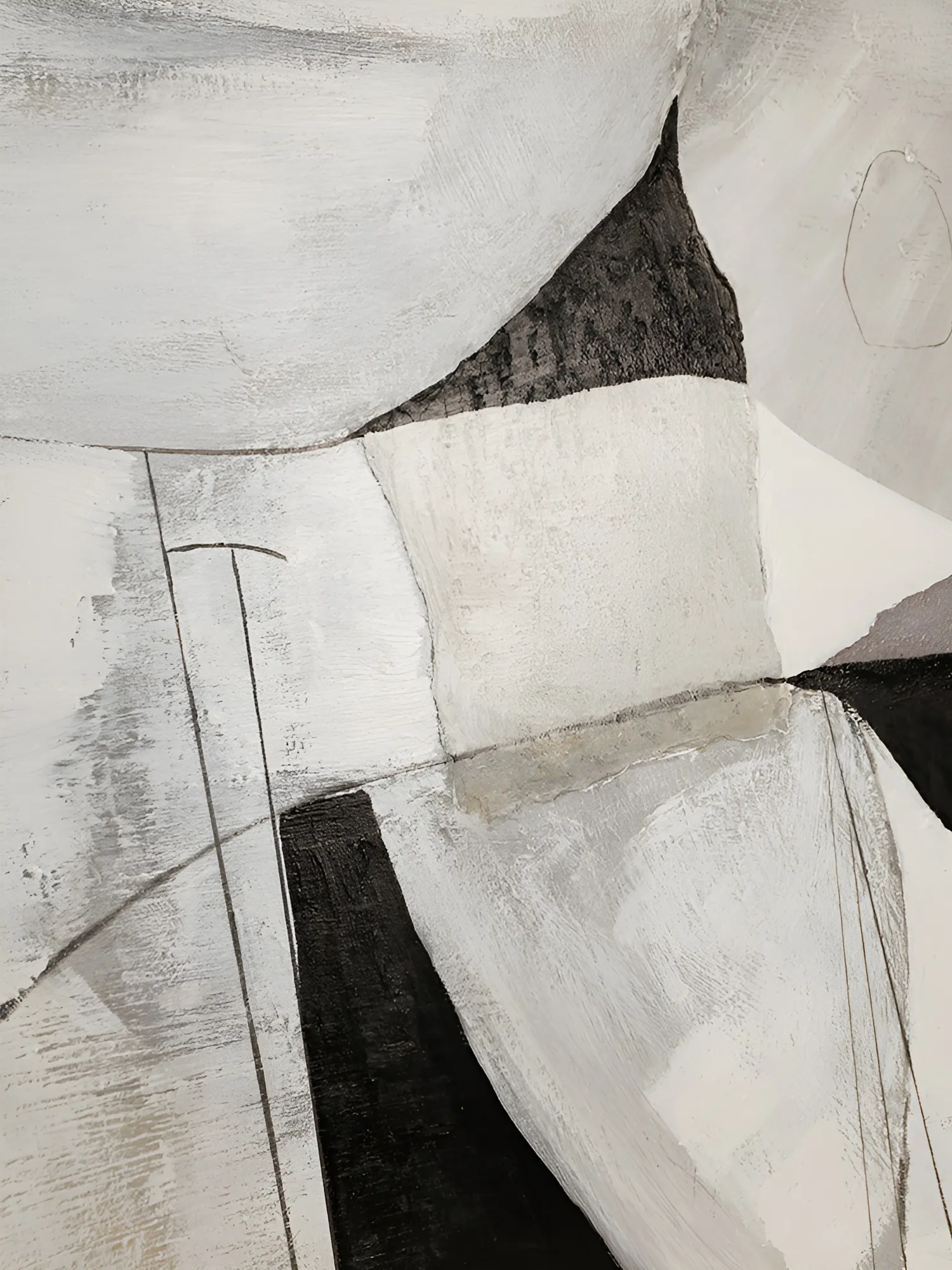 Decorative painting - White Forms - oil painting reproduction on canvas - hand-painted