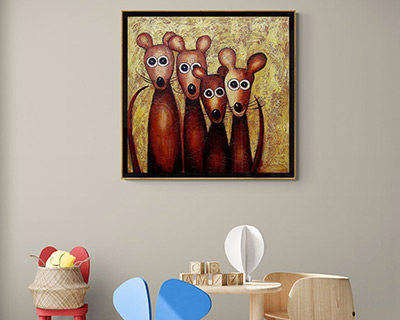 otroške slike na platnu