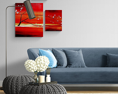 vecdelne stenske slike na platnu mir