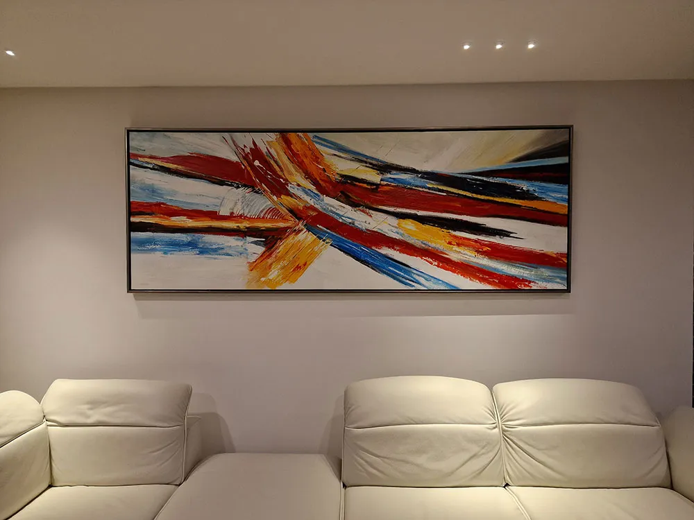 Art for wall - E367 Modern painting - Colour Diagonals - oil painting on canvas - hand-painted copy made to order