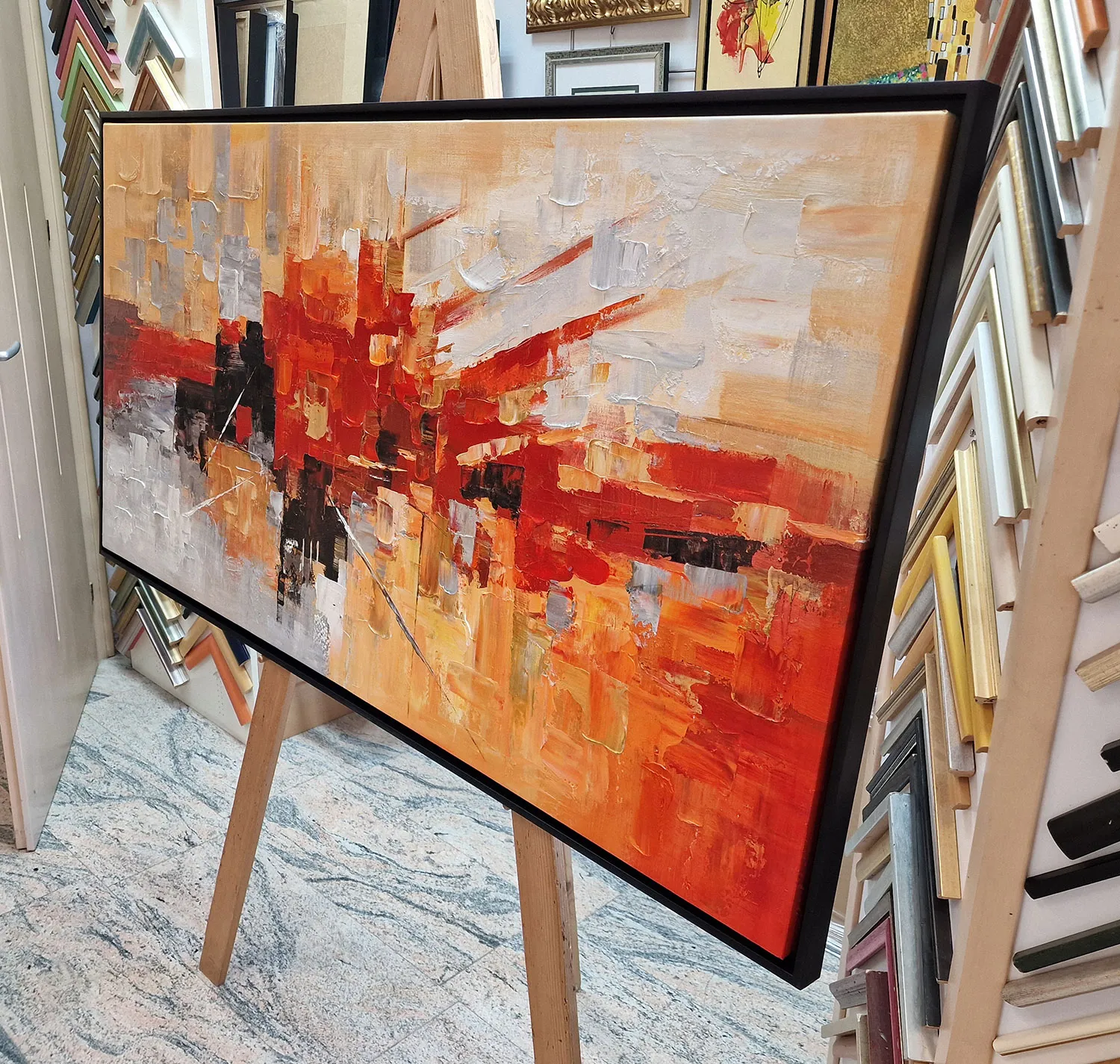 Decorative painting - Warm Tones - oil painting on canvas - hand-painted copy made to order