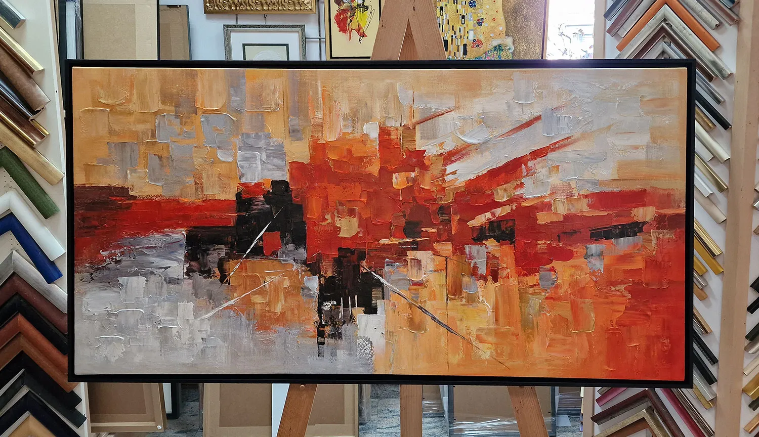 Decorative painting - Warm Tones - canvas painting reproduction - hand-painted in oil