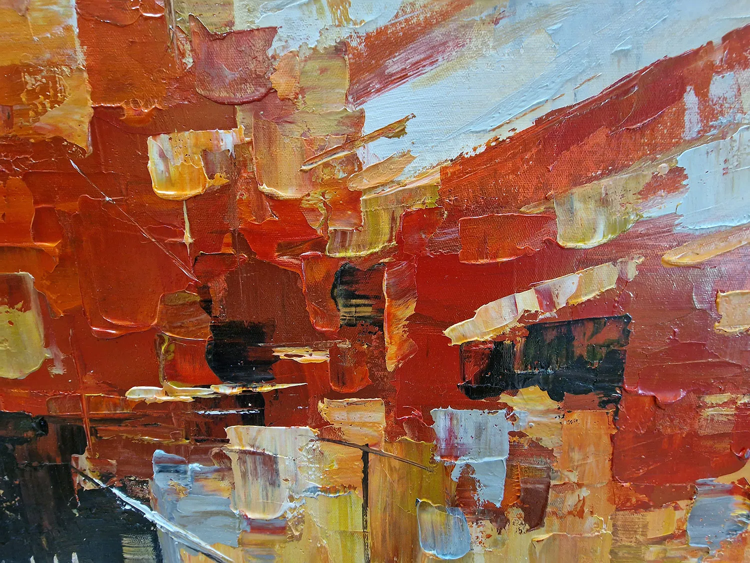 Decorative painting - Warm Tones - oil painting reproduction for the living room - on canvas