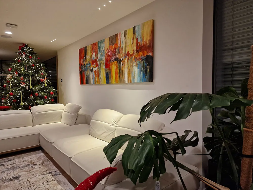 Abstract painting - Red Energy - oil painting reproduction for the living room - on canvas