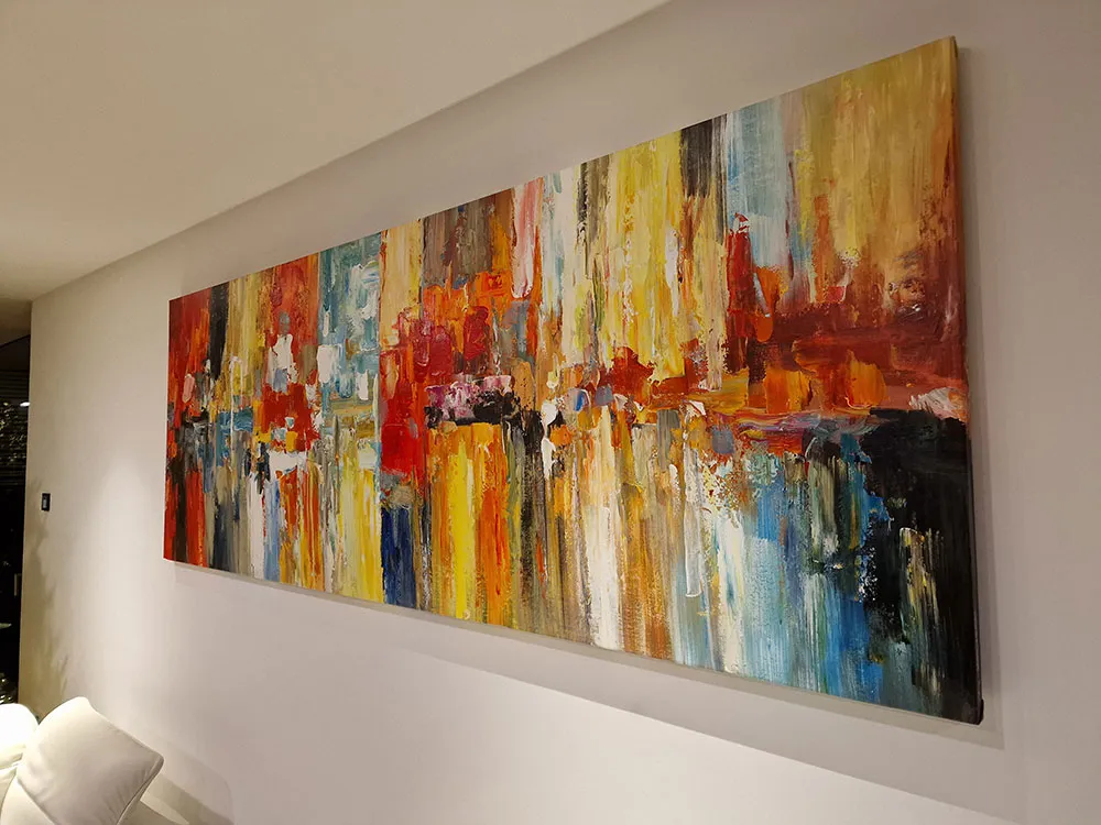 Abstract painting - Red Energy - hand-painted oil painting reproduction - oil on canvas