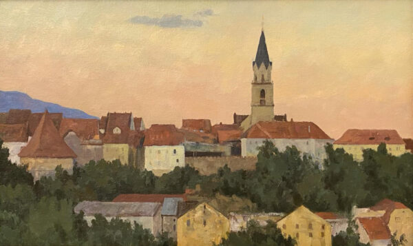 Umetniška slika Večer v Kranju