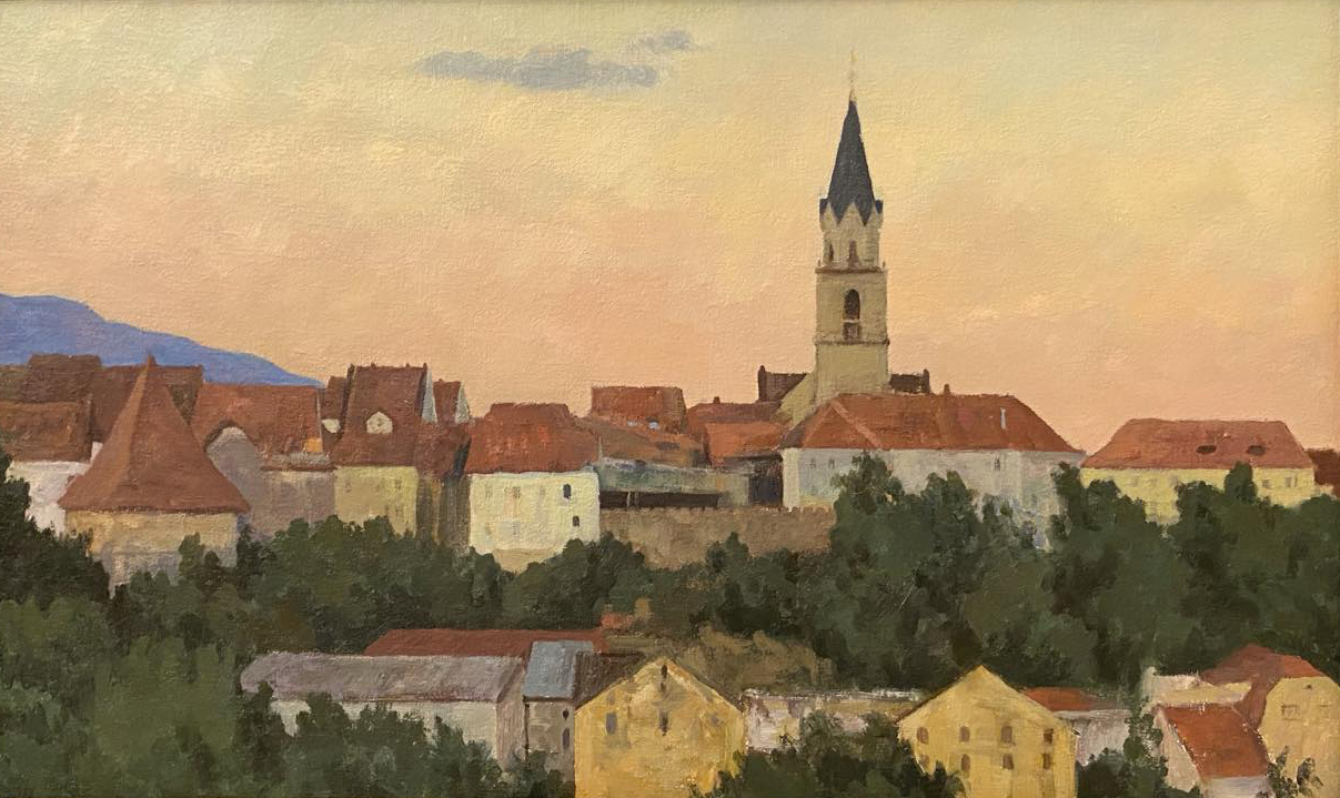 Umetniška slika Večer v Kranju