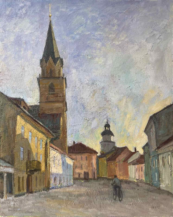 Umetniška slika večer v Kranju