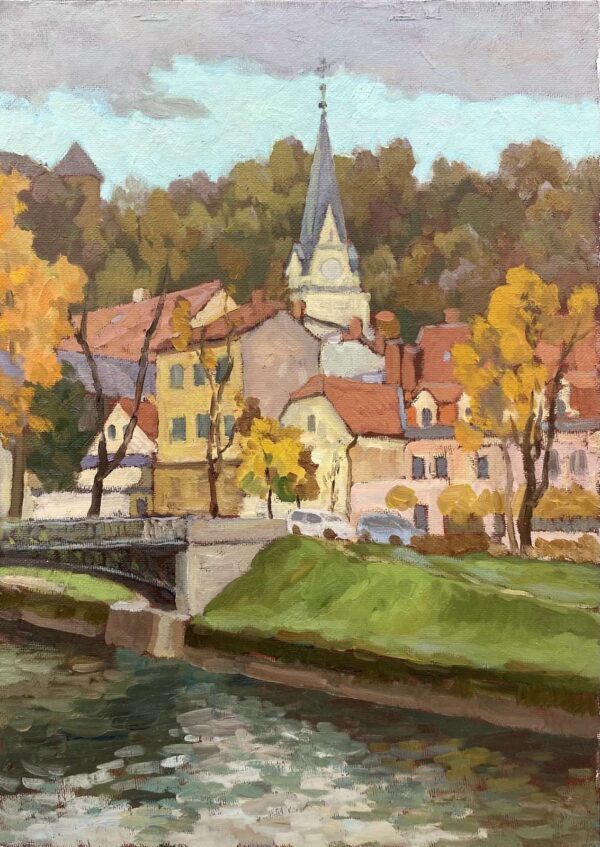 Umetniška slika Jesen v Ljubljani