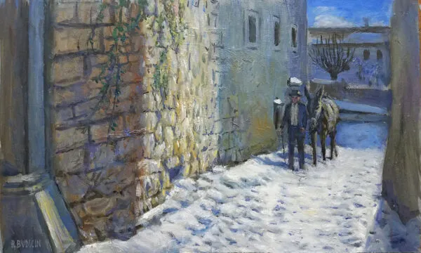 Roberto Budicin - Returning home - umetniška slika na platnu - ročno slikana reprodukcija