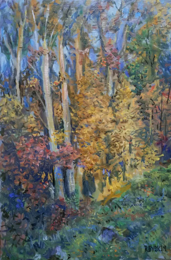 Roberto Budicin - Sunset in the Karst - umetniška slika na platnu - ročno slikana reprodukcija