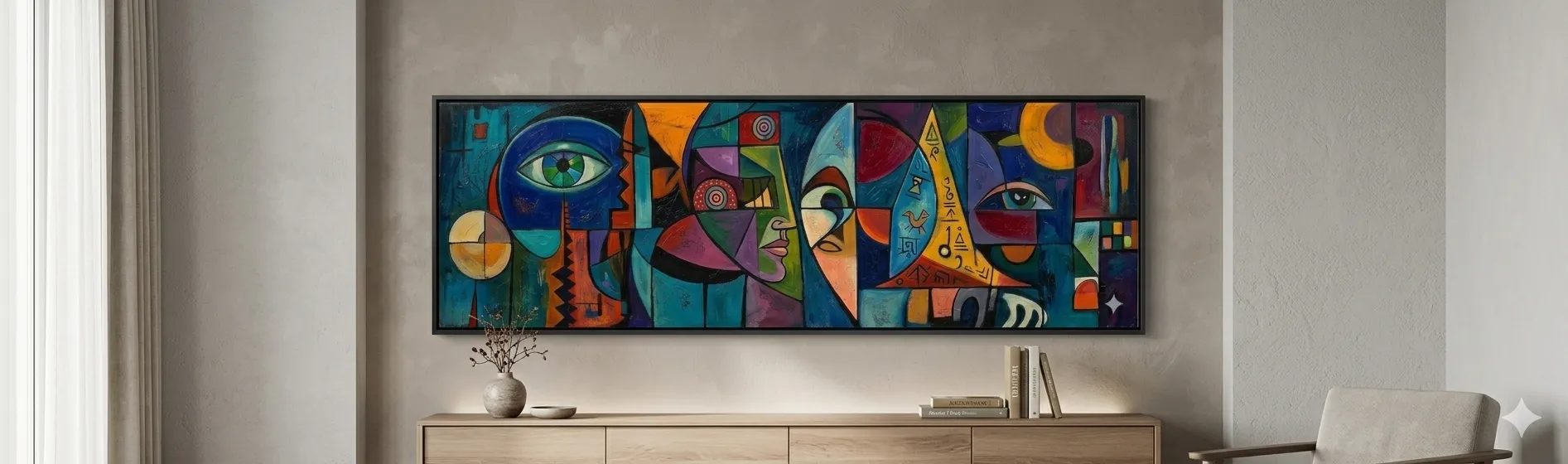 Quadro decorativo - Frammenti di volti - riproduzione dipinta a mano - quadro su tela dipinto a mano