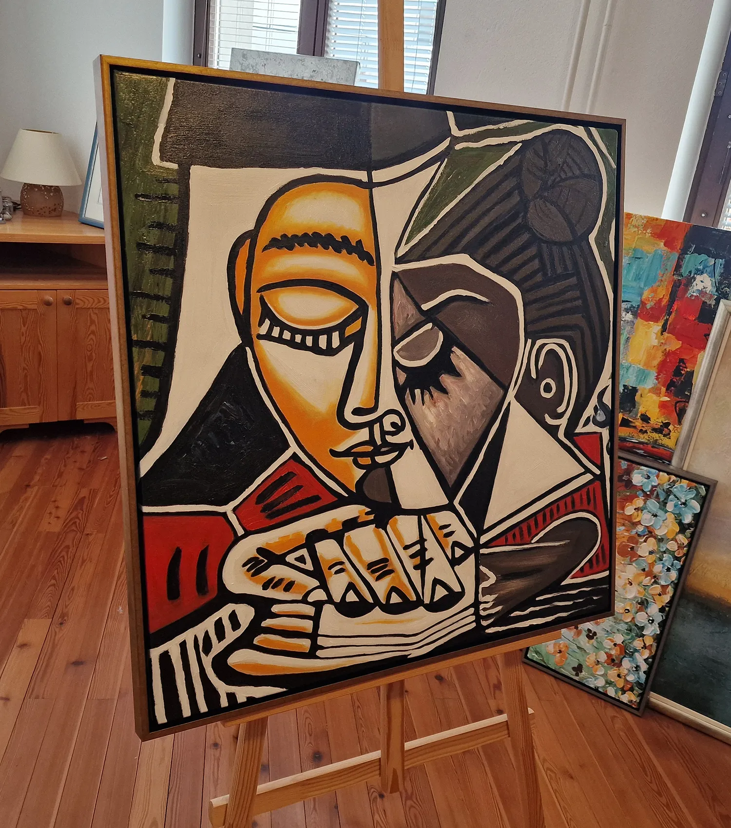 Canvas painting - Cubist Couple - oil painting reproduction on canvas - hand-painted