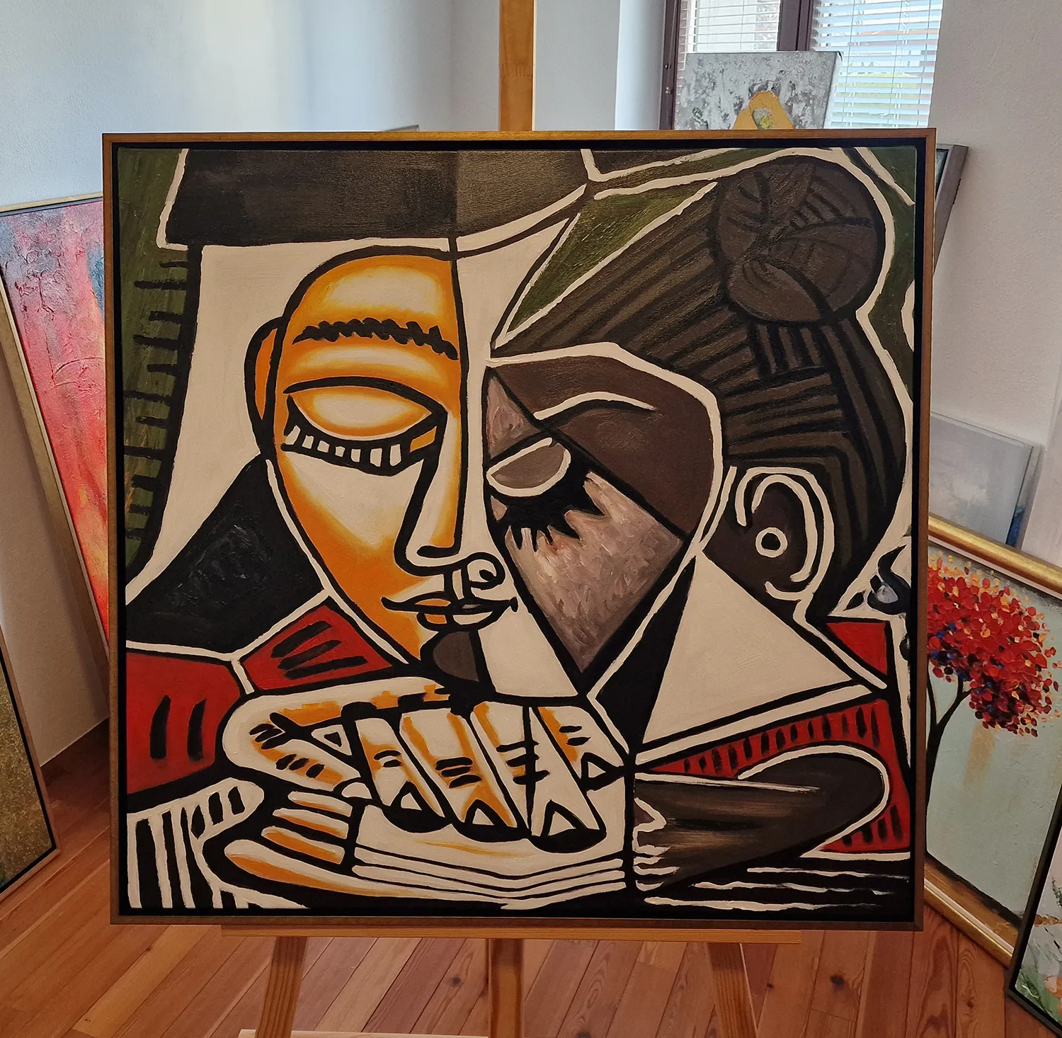 Canvas painting - Cubist Couple - oil painting reproduction for the living room - on canvas