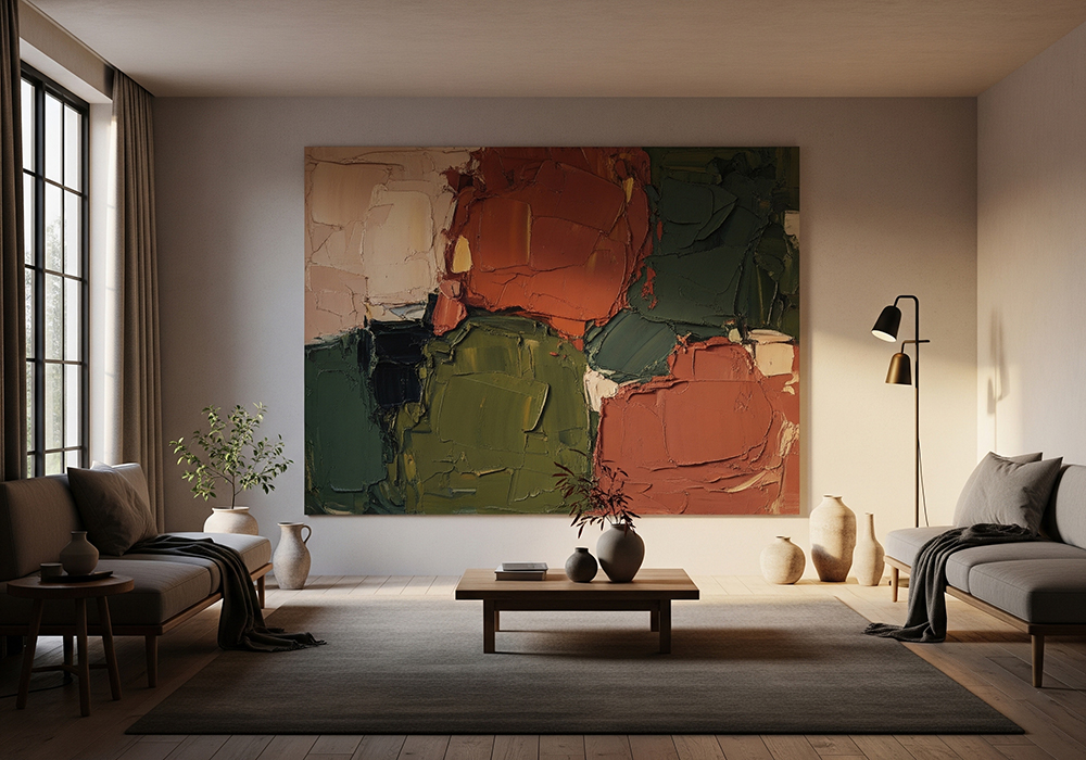 zemeljske barve na umetniški sliki