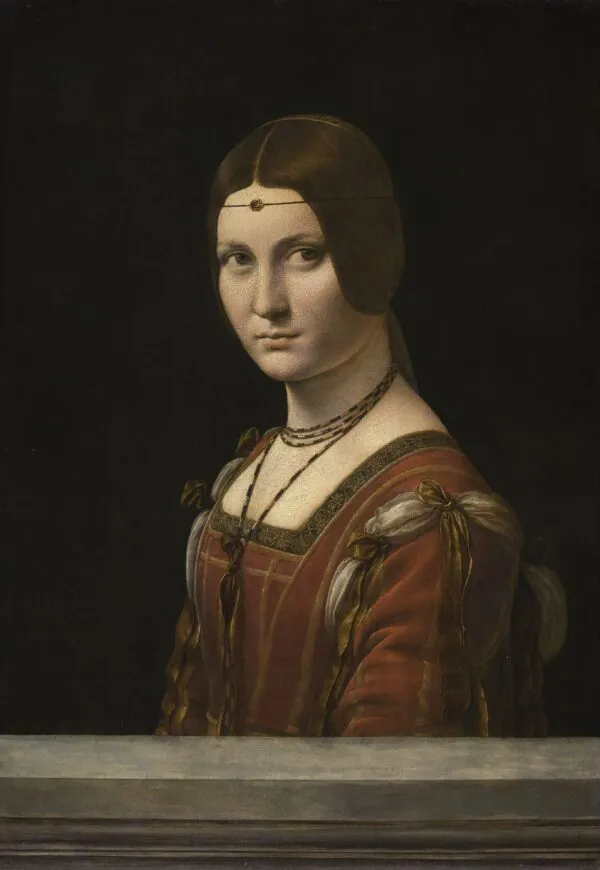 Leonardo da Vinci – La Belle Ferronnière – handgemalte Reproduktion auf Leinwand