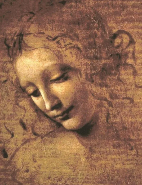 Leonardo da Vinci – La Scapigliata – handgemalte Reproduktion auf Leinwand