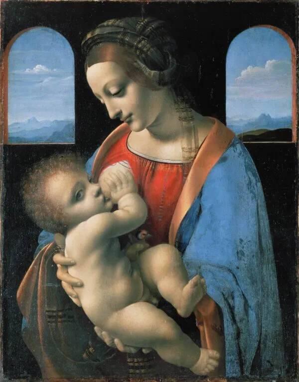 Leonardo da Vinci – Madonna Litta – handgemalte Reproduktion auf Leinwand