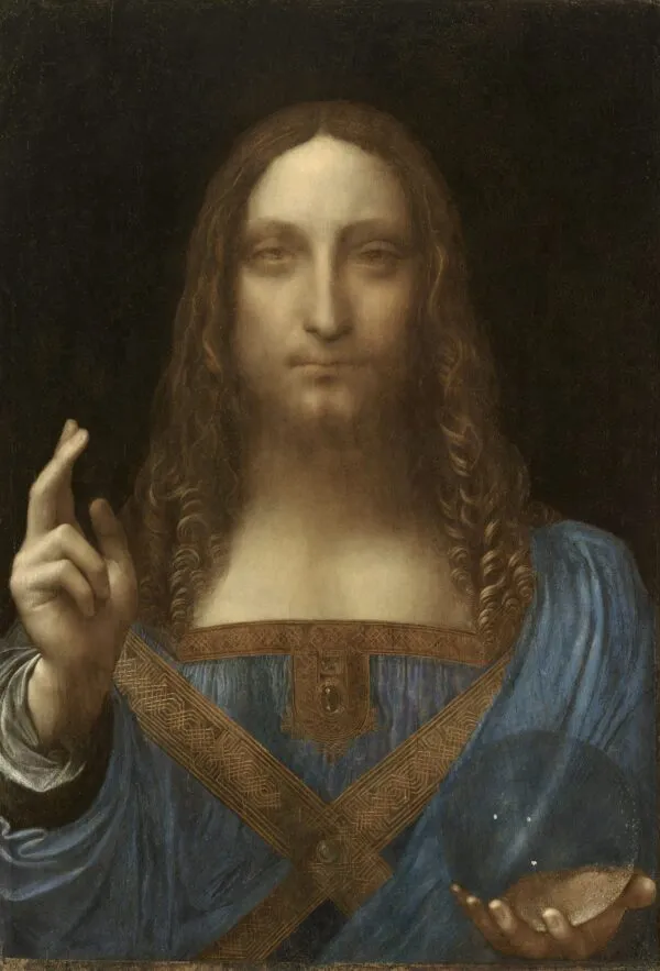 Leonardo da Vinci – Salvator Mundi – handgemalte Reproduktion auf Leinwand