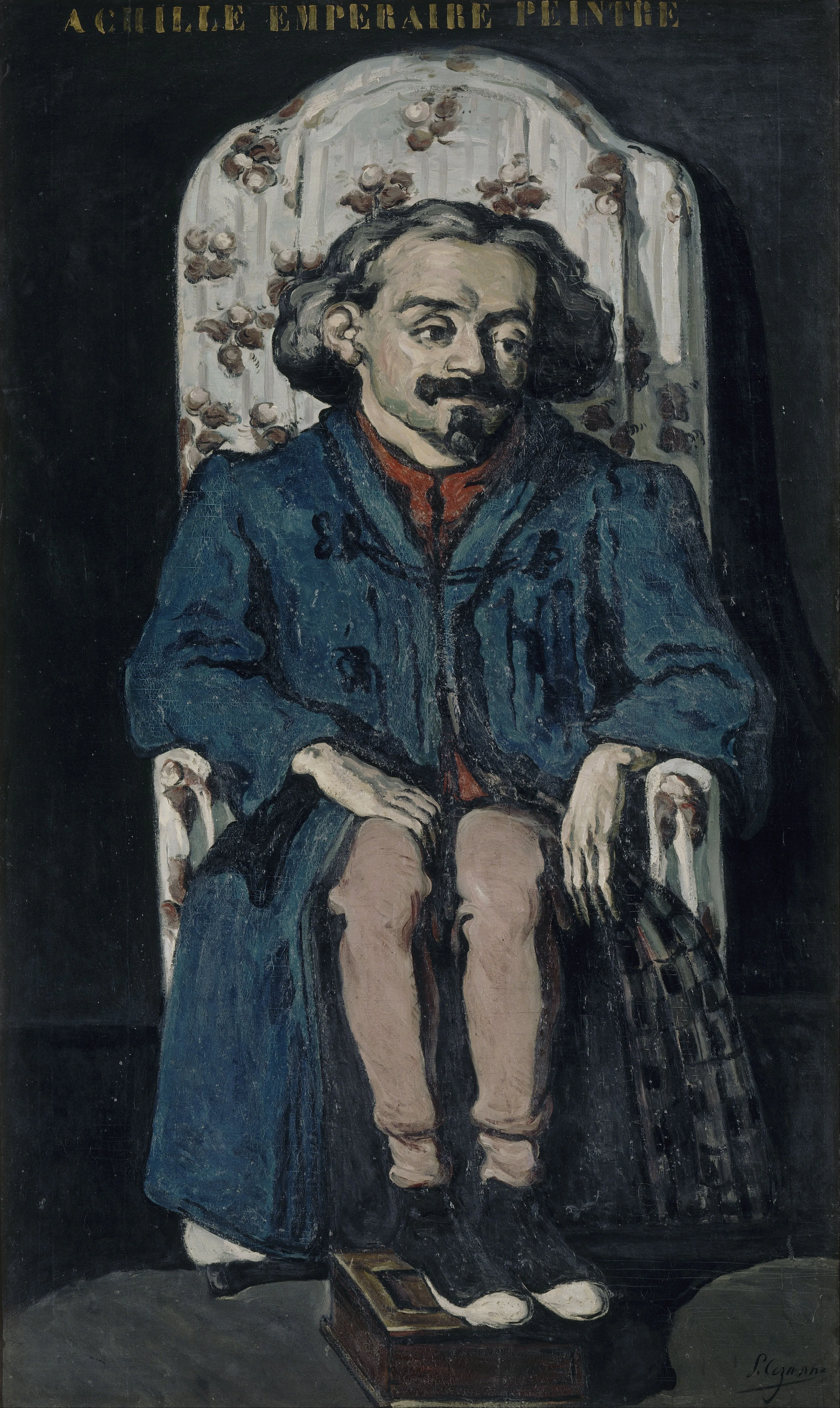 Paul Cézanne - Portret slikarja Achilla Emperaira - umetniška slika na platnu - ročno slikana reprodukcija