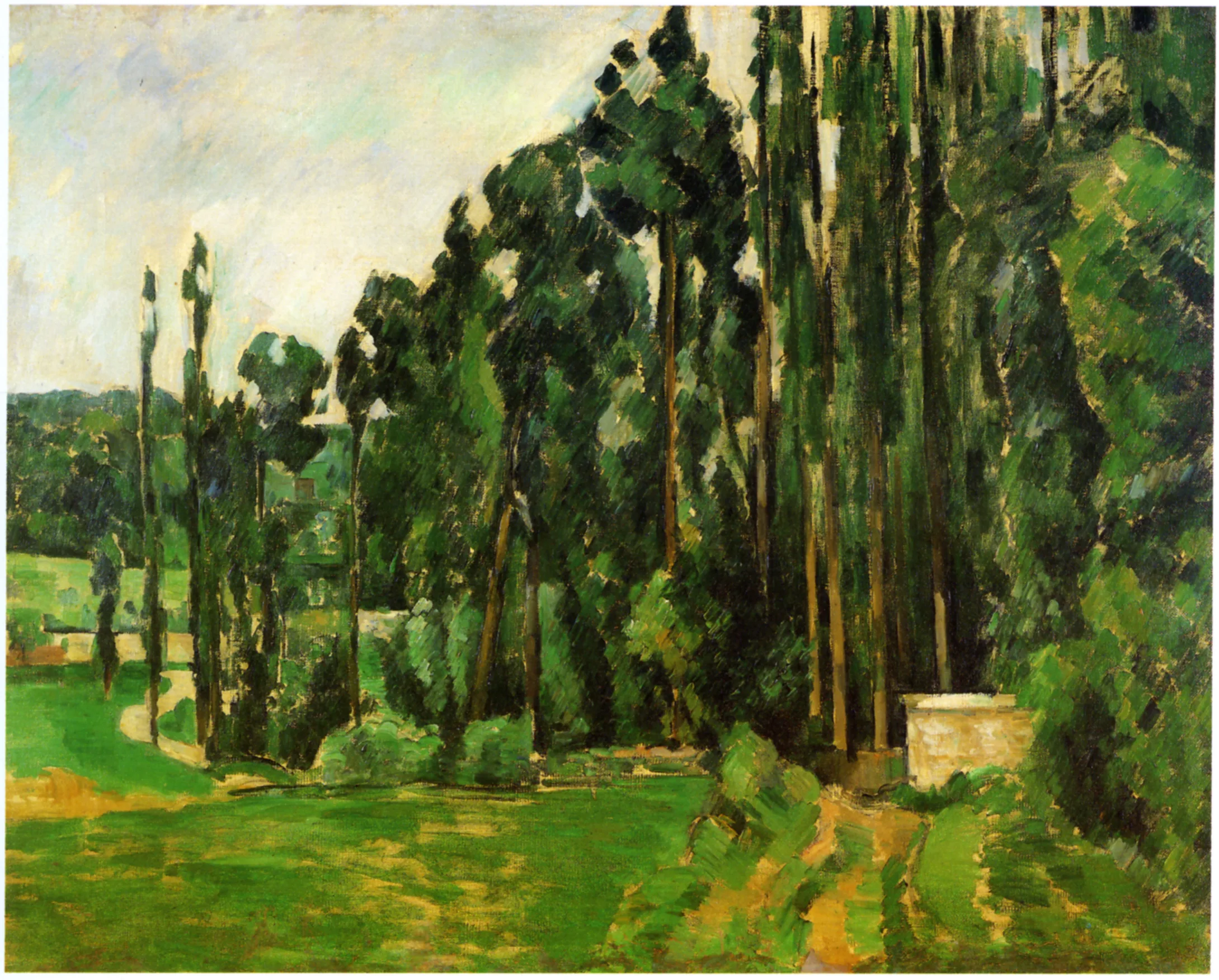 Paul Cézanne - Topoli - umetniška slika za dnevno sobo - reprodukcija na platnu