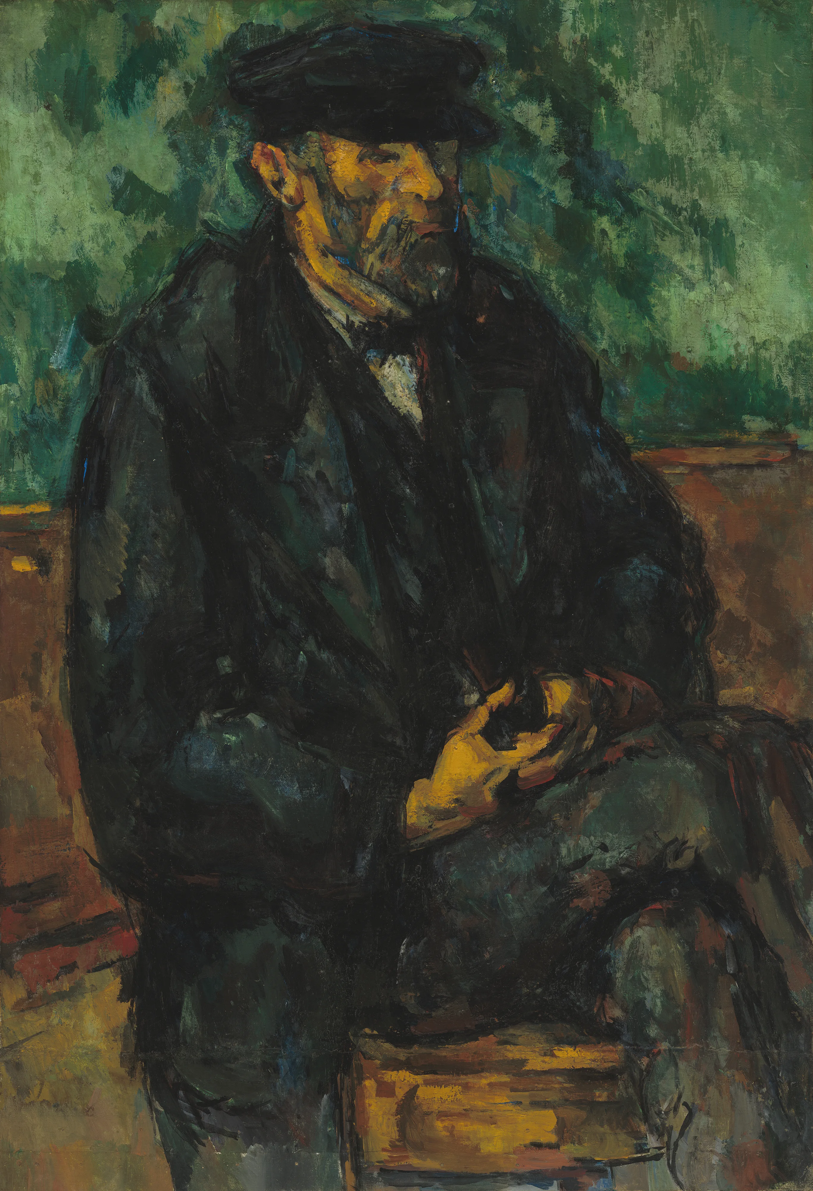 Paul Cézanne - Vrtnar Vallier - umetniška slika na platnu - ročno slikana reprodukcija