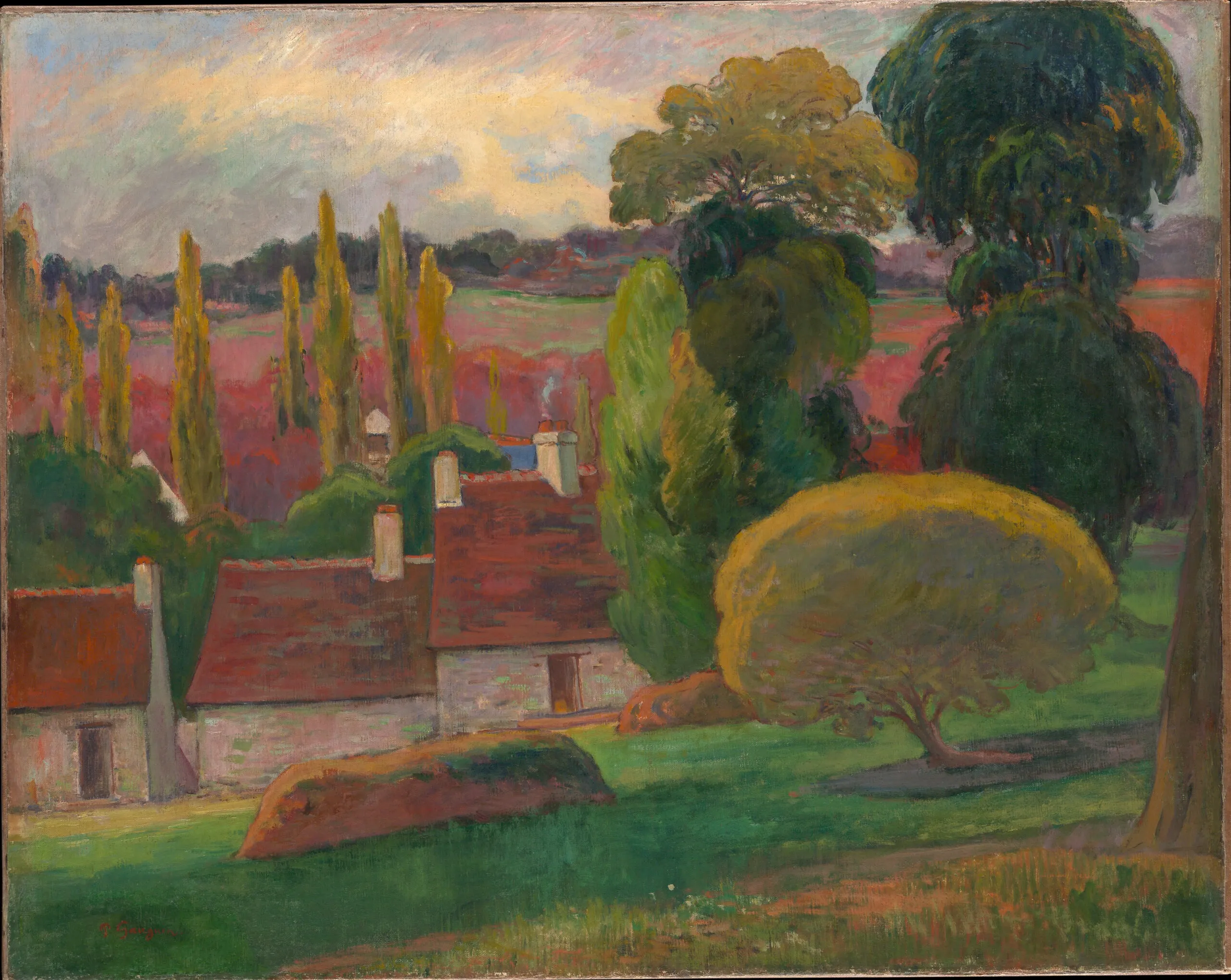 Paul Gauguin - Seosko imanje u Bretanji - umjetnička slika na platnu - ručno slikana reprodukcija