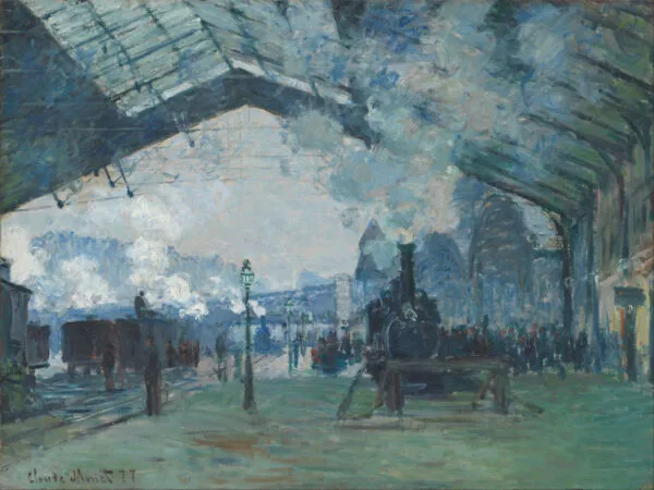 Claude Monet – Ankunft des Zuges aus der Normandie – handgemaltes Ölgemälde, Reproduktion auf Leinwand