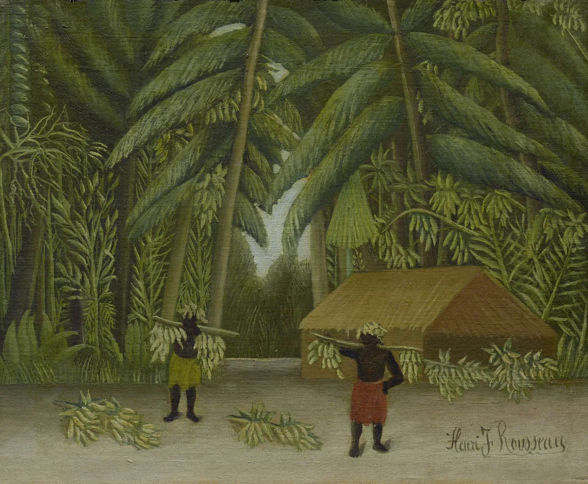 Henri Rousseau - Bananenernte - handgemaltes Kunstgemälde - Gemälde in Öl auf Leinwand