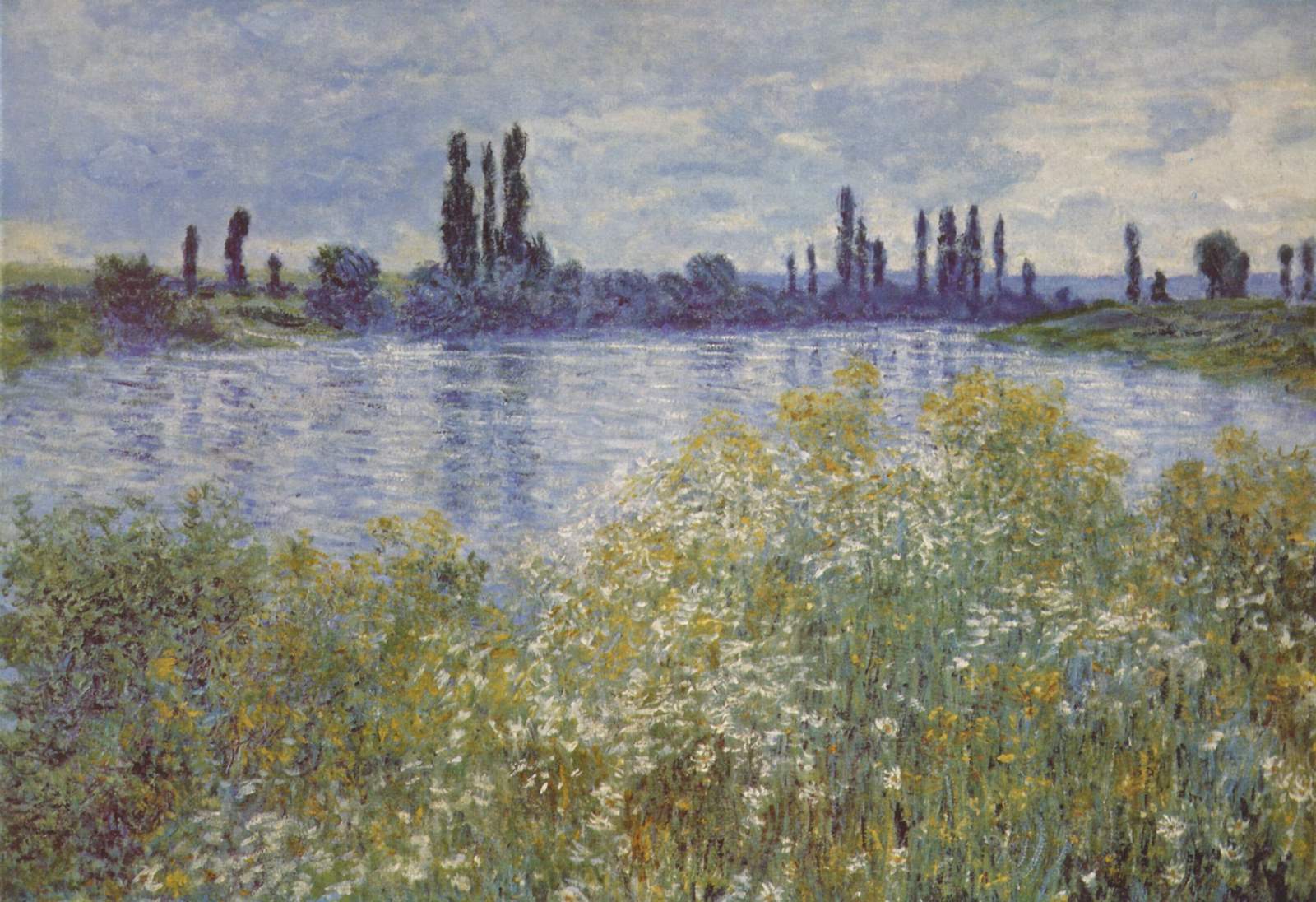 Claude Monet – Die Ufer der Seine bei Vétheuil – handgemaltes Ölgemälde, Reproduktion auf Leinwand
