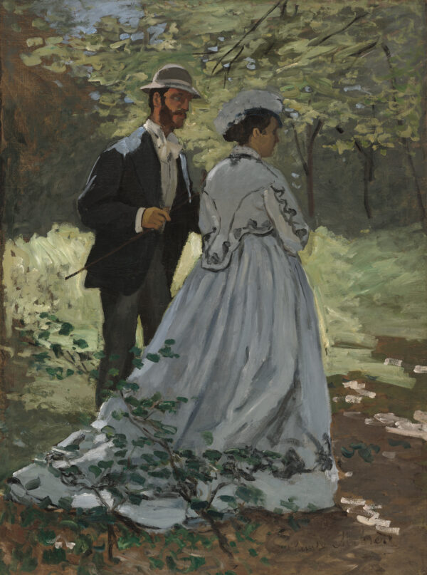 Claude Monet – Bazille und Camille (Studie zum Frühstück im Grünen) – handgemaltes Ölgemälde, Reproduktion auf Leinwand