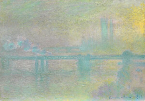 Claude Monet – Die Charing-Cross-Brücke, London – handgemaltes Ölgemälde, Reproduktion auf Leinwand