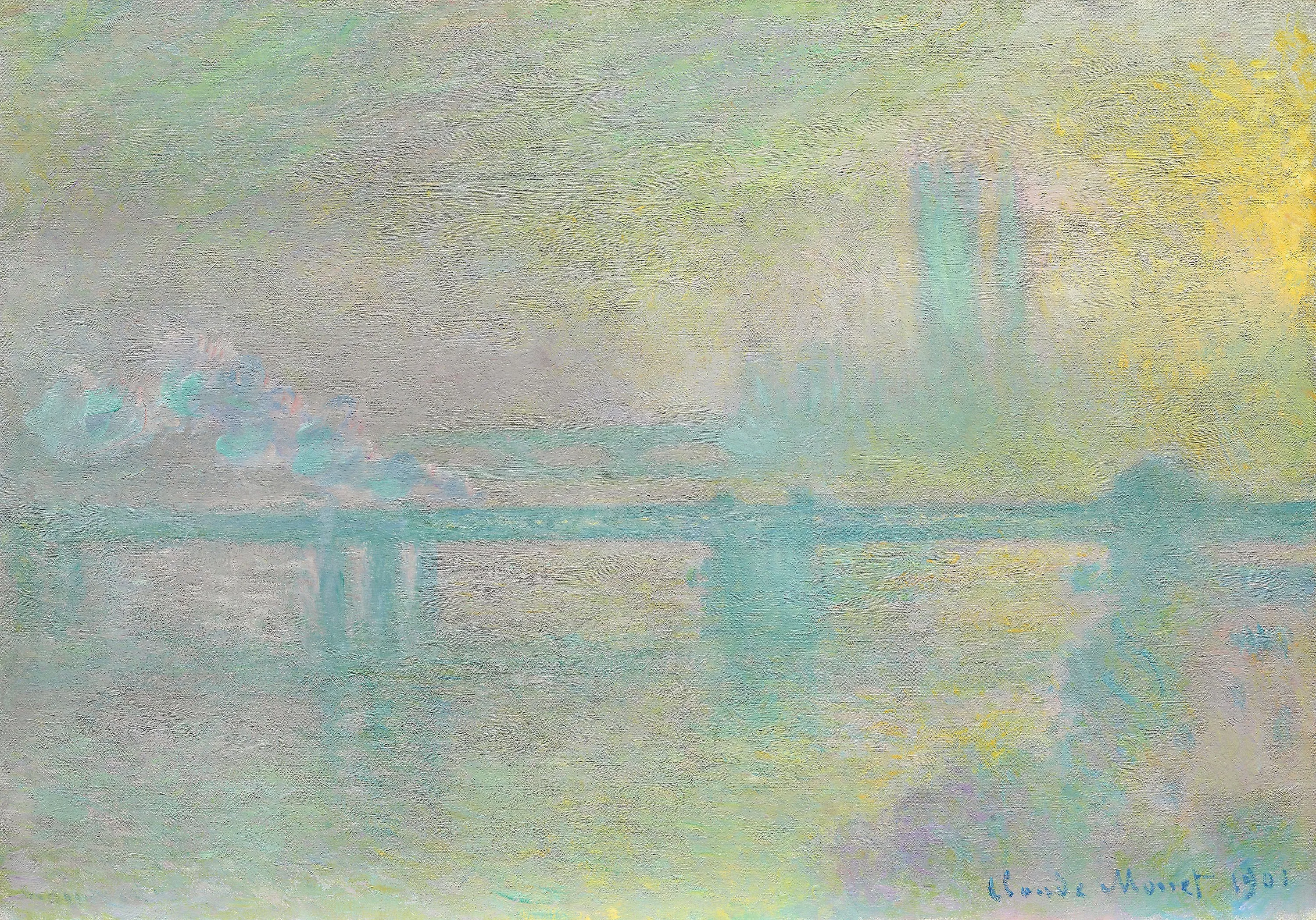 Claude Monet - Die Charing-Cross-Brücke, London - Kunstgemälde auf Leinwand - handgemaltes Gemälde