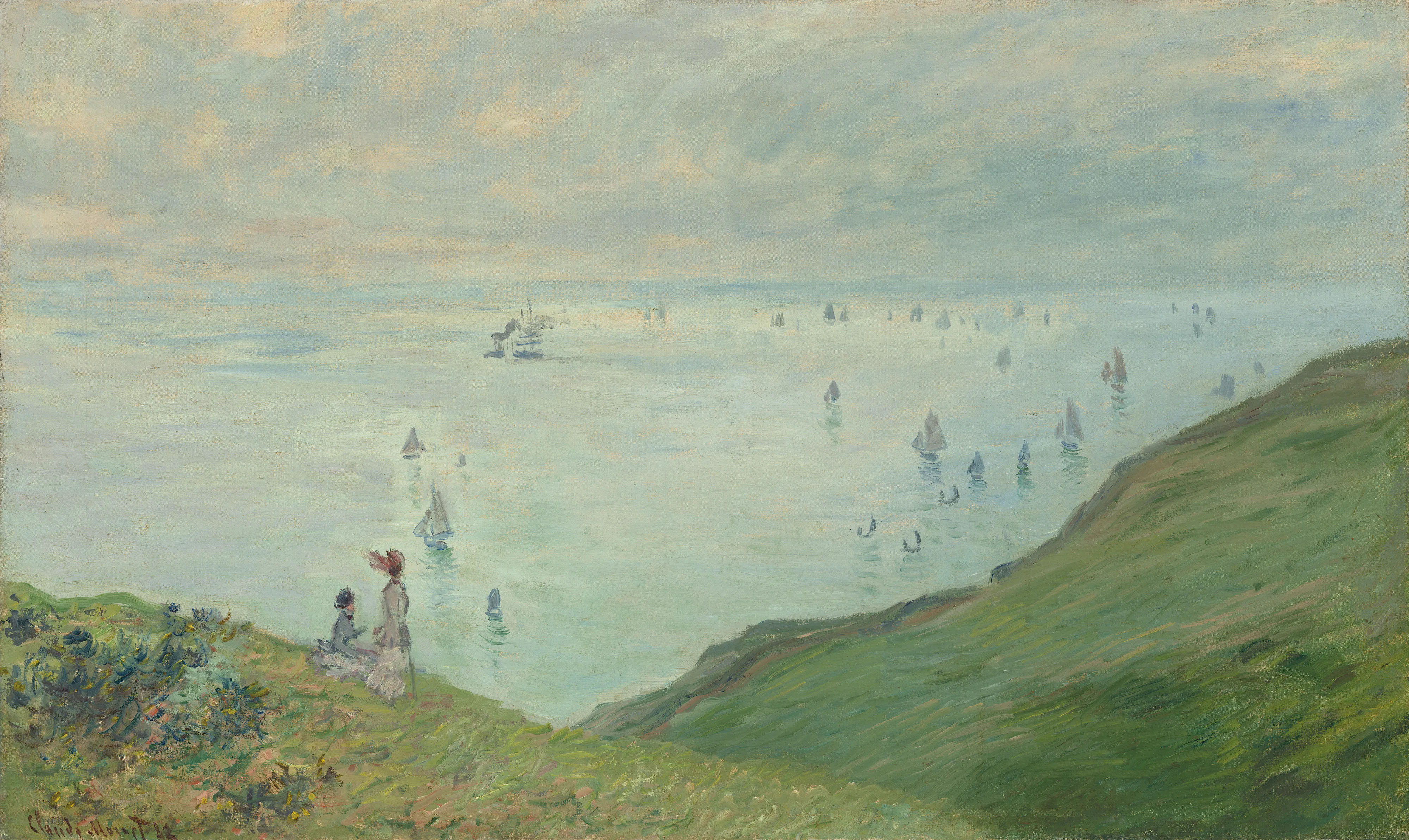 Claude Monet – Klippen bei Pourville – handgemaltes Ölgemälde, Reproduktion auf Leinwand