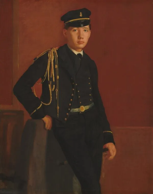 Edgar Degas - Achille De Gas v kadetski uniformi - umetniška slika za dnevno sobo - reprodukcija na platnu